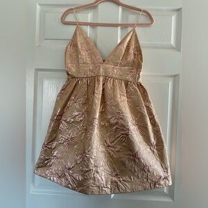 Alice + Olivia Foley‎ Metallic Floral Jacquard Cocktail Dress Size 8